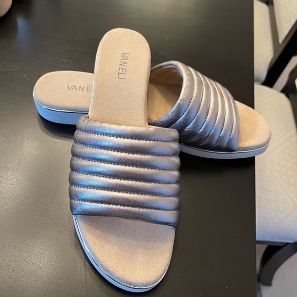 Like new metallic slides in size 11 narrow. - Picture 3 of 3